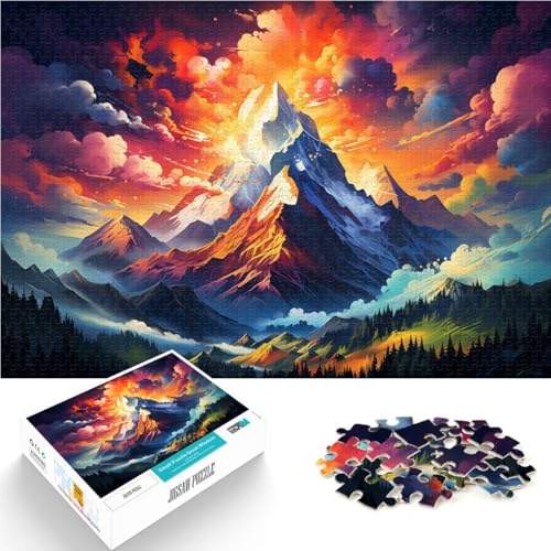 Puzzle Berglandschaft Puzzle für Erwachsene 1000 Teile 49,7 x 75,4 cm Holzpuzzle – anspruchsvolles Spiel für Erwachsene und Kinder ab 14 Jahren von DLBHSG