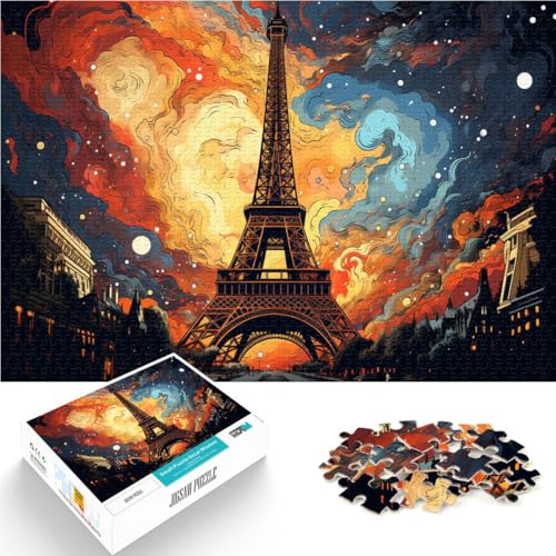 Puzzle Eiffelturm 1000 Teile 49,7 x 75,4 cm Holzpuzzle tolle Geschenke und Spielzeuge geeignet für Erwachsene und Jugendliche ab 14 Jahren von DLBHSG