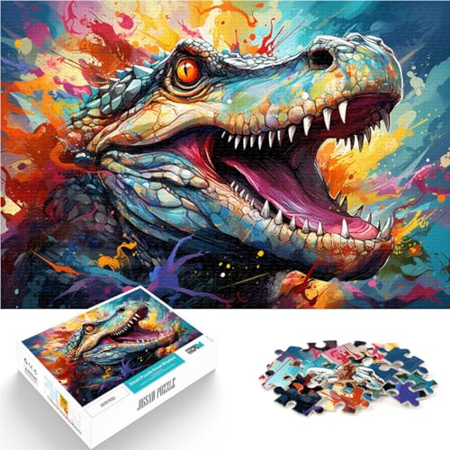 Puzzle Erwachsene antike Krokodilmonster 1000-teiliges Puzzle Erwachsene und Kinder50x75cm Holzpuzzle Spielzeug Erwachsene Erwachsene und Kinder ab 14 Jahren von DLBHSG