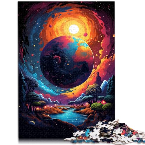 Puzzle Fantasielandschaft 1000 Teile 49,7 x 75,4 cm Holzpuzzle Familienpuzzlespiel geeignet für Erwachsene und Jugendliche ab 14 Jahren von DLBHSG