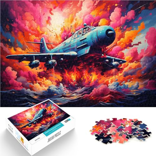 Puzzle Flugzeug 1000 Teile Puzzle für Erwachsene und Kinder 49,7 x 75,4 cm Holzpuzzle Spielzeug Denkspiel Geeignet für Kinder ab 14 Jahren von DLBHSG