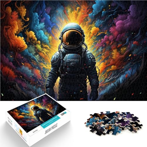 Puzzle Galaktischer Astronaut 1000-teiliges Puzzle für Erwachsene 19,7 x 29,5 Zoll Holzpuzzle Weihnachts- und Geburtstagsgeschenk für Erwachsene und Kinder ab 14 Jahren von DLBHSG