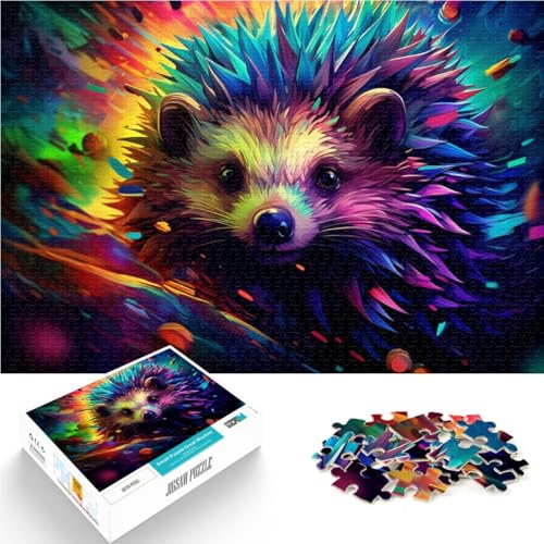 Puzzle Igel 1000 Teile Puzzle für Erwachsene 49,7 x 75,4 cm Holzpuzzle schwierig und herausfordernd geeignet für Kinder ab 14 Jahren von DLBHSG