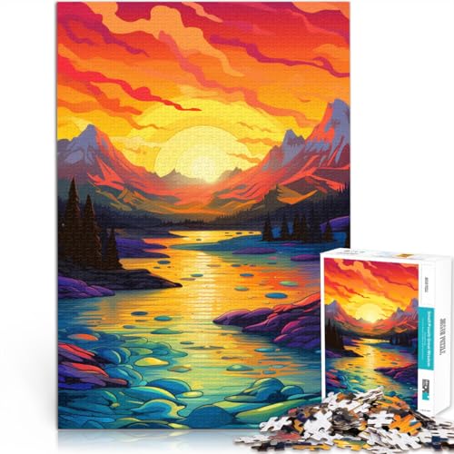 Puzzle Sonnenaufgang mit Wasser Puzzles für Erwachsene 1000 19,7 in x 29,5 in Holzpuzzle Spiele Spielzeug Geschenk Geeignet für Erwachsene und Jugendliche ab 14 Jahren von DLBHSG