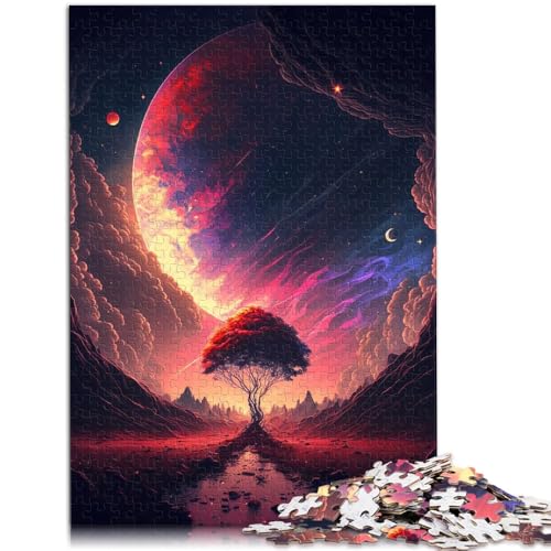 Puzzle Sonnenuntergangs-Fantasie-Puzzle für Erwachsene 1000 Teile 19,7 x 29,5 Zoll Holzpuzzle Lernspiele Heimdekorationspuzzle für Erwachsene und Kinder von DLBHSG