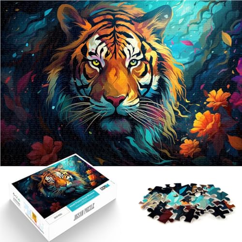 Puzzle Tiger für Erwachsene 1000 Teile 19,7 x 29,5 Zoll Holzpuzzle tolle Geschenke und Spielzeuge geeignet für Erwachsene und Kinder ab 14 Jahren von DLBHSG