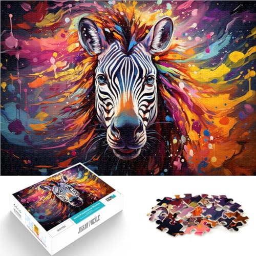 Puzzle Zebra 1000 Teile 49,7 x 75,4 cm Holzpuzzle Stressabbau schwierige Herausforderung geeignet für Kinder ab 14 Jahren von DLBHSG