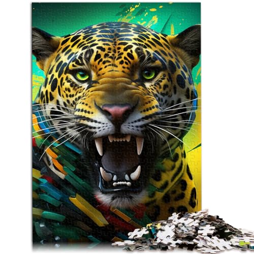 Puzzle für Afrikanischen Leoparden 1000-teiliges Puzzle für Erwachsene 49,7 x 75,4 cm Holzpuzzle Lernspiel für Erwachsene und Jugendliche ab 14 Jahren von DLBHSG