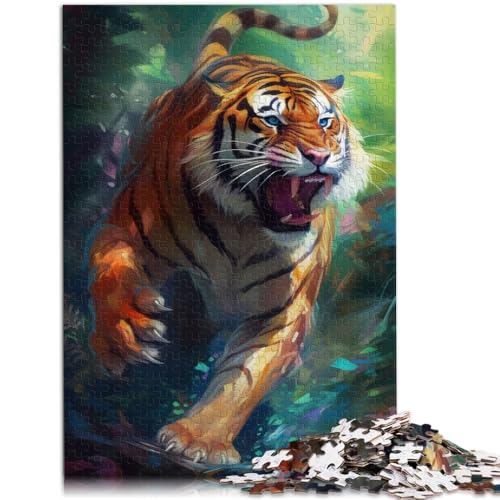 Puzzle für Erwachsene „Tiger im Dschungellauf“ für Erwachsene 1000-teiliges Puzzle 49,7 x 75,4 cm Holzpuzzle Spielzeug Denkspiel für Erwachsene und Kinder ab 14 Jahren von DLBHSG