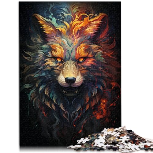 Puzzle für Erwachsene Art Wolf 1000 Teile 49,7 x 75,4 cm Holzpuzzle Familienaktivität für Erwachsene und Kinder ab 14 Jahren von DLBHSG