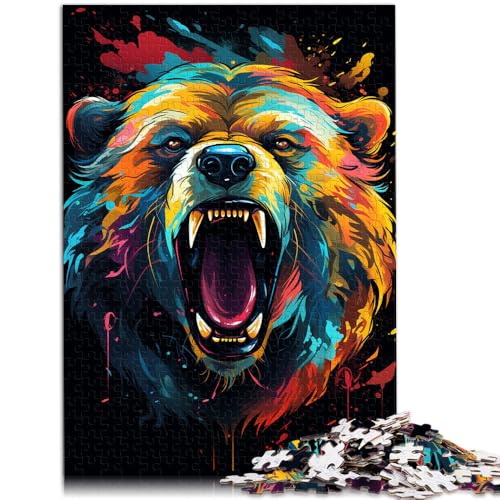 Puzzle für Erwachsene Bär 1000 Teile 49,7 x 75,4 cm Holzpuzzle Denksportspiel für Erwachsene und Kinder ab 14 Jahren von DLBHSG