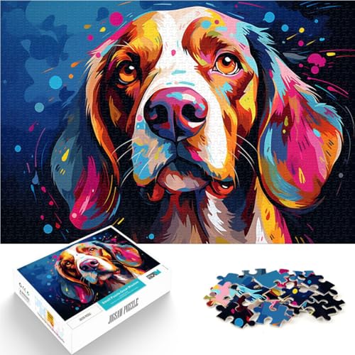 Puzzle für Erwachsene Beagle-Puzzle 1000 Teile für Erwachsene und Kinder 49,7 x 75,4 cm Holzpuzzle Spielzeug Wanddekoration für Erwachsene und Kinder ab 14 Jahren von DLBHSG