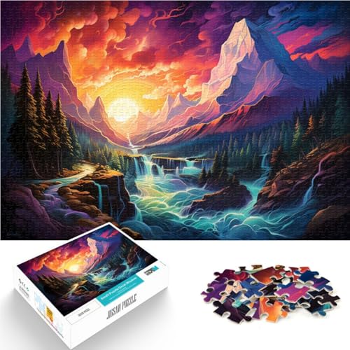 Puzzle für Erwachsene Berge Puzzle für Erwachsene 1000 Teile 19,7 x 29,5 Zoll Holzpuzzle Lernspiele für Zuhause DIY-Spielzeug für Erwachsene und Kinder ab 14 Jahren von DLBHSG