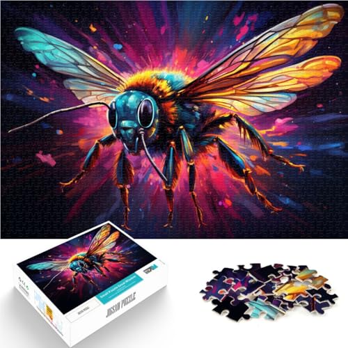 Puzzle für Erwachsene Bienenmalerei 1000-teiliges Puzzle 19,7 x 29,5 Zoll Holzpuzzle tolles Geschenk für Erwachsene und Kinder ab 14 Jahren von DLBHSG