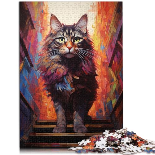 Puzzle für Erwachsene Bizarre Katze 1000 Teile für Erwachsene 49,7 x 75,4 cm Holzpuzzle Geschenk zum Geburtstag für Erwachsene und Kinder ab 14 Jahren von DLBHSG