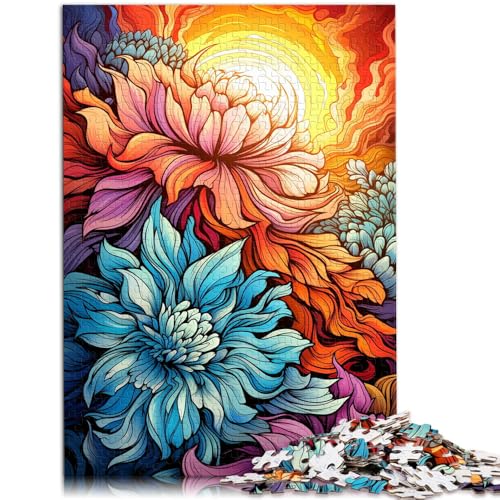 Puzzle für Erwachsene Blumen 1000 Teile Puzzle 49,6 x 74,4 cm Holzpuzzle Spielspielzeug für Erwachsene und Kinder ab 14 Jahren von DLBHSG