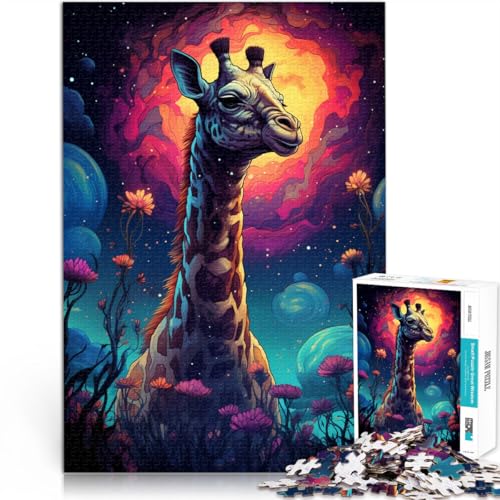 Puzzle für Erwachsene Bunter Löwe mit Brille 1000 Teile Puzzle für Erwachsene 19,7 x 29,5 Zoll Holzpuzzle Tolle Geschenke und Spielzeuge für Erwachsene und Kinder von DLBHSG