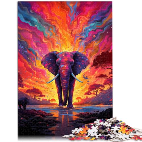 Puzzle für Erwachsene Elefanten 1000 Teile Puzzle-Geschenke50x75Holzpuzzle Spaß für Zuhause Geburtstagsgeschenk Reisegeschenk von DLBHSG