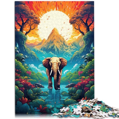 Puzzle für Erwachsene Elefanten-Puzzle 1000 Teile 49,7 x 75,4 cm Holzpuzzle Lernspiele für Erwachsene und Jugendliche ab 14 Jahren von DLBHSG