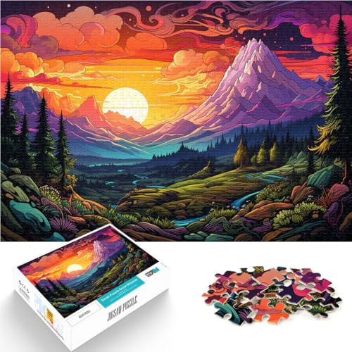 Puzzle für Erwachsene Fantasielandschaft 1000-teiliges Puzzle 49,7 x 75,4 cm Holzpuzzle Spielzeug für Erwachsene und Kinder ab 14 Jahren von DLBHSG