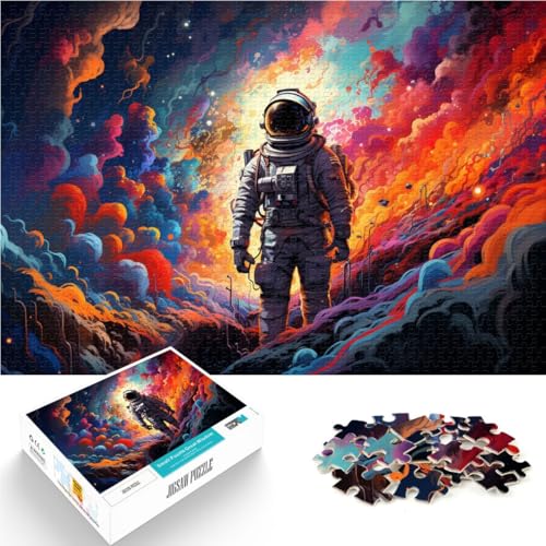 Puzzle für Erwachsene Fantasy-Astronaut 1000 Teile 49,7 x 75,4 cm Holzpuzzle anspruchsvolles Spiel für Erwachsene und Kinder ab 14 Jahren von DLBHSG