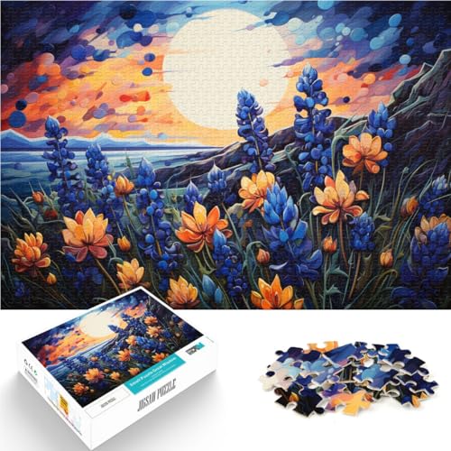 Puzzle für Erwachsene Farbe Kornblume 1000 Teile Puzzle für Erwachsene 19,7 x 29,5 Zoll Holzpuzzle Lernspielzeug für Erwachsene und Kinder ab 14 Jahren von DLBHSG