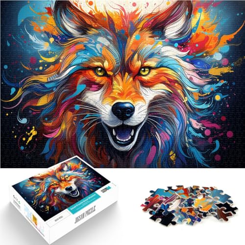 Puzzle für Erwachsene Fuchsgemälde 1000 Teile 49,7 x 75,4 cm Lernpuzzle aus Holz für Erwachsene und Kinder ab 14 Jahren von DLBHSG