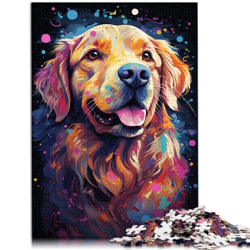 Puzzle für Erwachsene Golden Retriever im Weltraum 1000 Teile 50 x 75cm Holzpuzzle Spielzeug Wanddekoration geeignet für Kinder ab 14 Jahren von DLBHSG