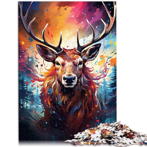 Puzzle für Erwachsene Hirsch 1000 Teile 50 x 75 cm Holzpuzzle Geburtstagsgeschenk für Erwachsene und Kinder ab 14 Jahren von DLBHSG