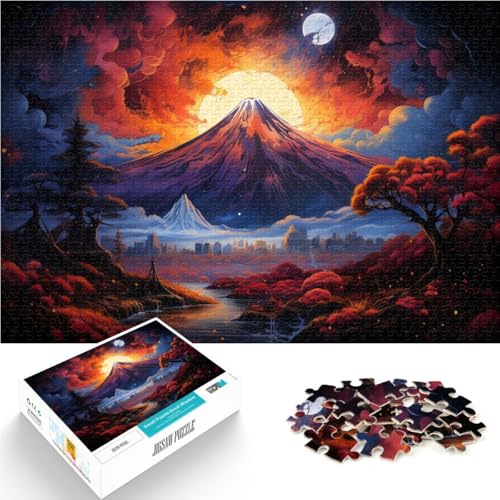 Puzzle für Erwachsene Mount Fuji 1000-teiliges Puzzle für Erwachsene50x75cm Holzpuzzle Lernspiele Heimdekorationspuzzle für Jugendliche und Kinder von DLBHSG