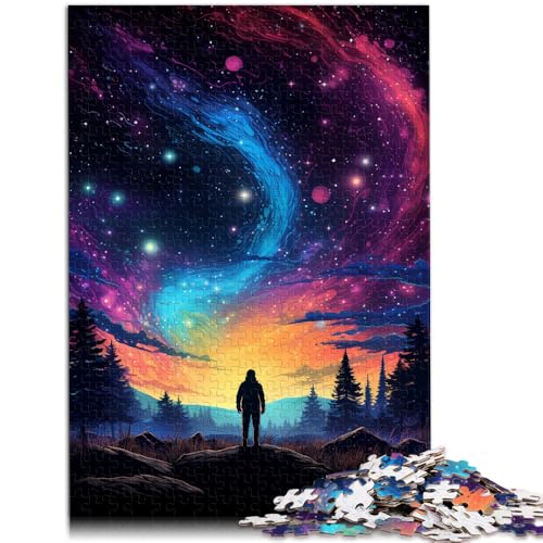 Puzzle für Erwachsene Nachtansicht unter dem Sternenhimmel Puzzle für Erwachsene 1000 Teile 19,7 Zoll x 29,5 Zoll Holzpuzzle Spiele Spielzeug Geschenk Erwachsene und Kinder von DLBHSG