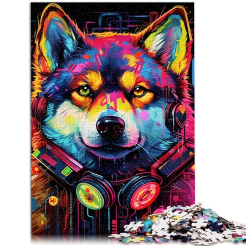 Puzzle für Erwachsene Tier Bunte Hunde 1000 Teile Puzzle 50x75cm Holzpuzzle Lernspiele für Zuhause DIY-Spielzeug für Erwachsene und Kinder ab 14 Jahren von DLBHSG