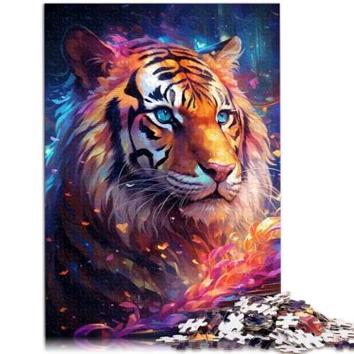 Puzzle für Erwachsene Tiger 1000 Teile Puzzle 49,7 x 75,4 cm Holzpuzzle Lernspielzeug für Erwachsene und Kinder ab 14 Jahren von DLBHSG