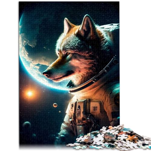 Puzzle für Erwachsene Wolf 1000 Teile Puzzle für Erwachsene 49,7 x 75,4 cm Holzpuzzle Lernspielzeug geeignet für Erwachsene und Jugendliche ab 14 Jahren von DLBHSG