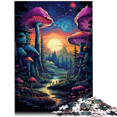 Puzzle für Erwachsene der Pilzplanet 1000 Teile Puzzle für Erwachsene 19,7 x 29,5 Zoll Holzpuzzle Lernspielzeug für Erwachsene und die Familie von DLBHSG