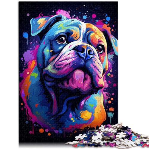 Puzzle für Erwachsene eine sanfte Bulldogge für Erwachsene 1000 Teile 19,7 x 29,5 Zoll Holzpuzzle Erwachsene und Kinder ab 14 Jahren von DLBHSG