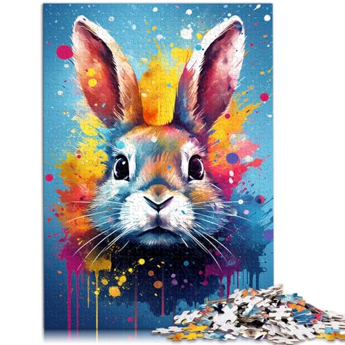 Puzzle für Erwachsene mit Kaninchen-Motiv 1000 Teile für Erwachsene 50 x 75cm Holzpuzzle Denkspiel geeignet für Erwachsene und Jugendliche ab 14 Jahren von DLBHSG