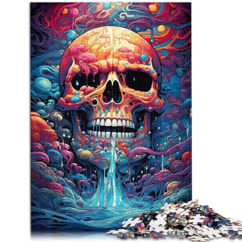 Puzzle für Erwachsene mit einem Totenkopf 1000 Teile Puzzle für Erwachsene 49,7 x 75,4 cm Holzpuzzle Lernspiel Herausforderungsspielzeug Jugendliche und Kinder von DLBHSG