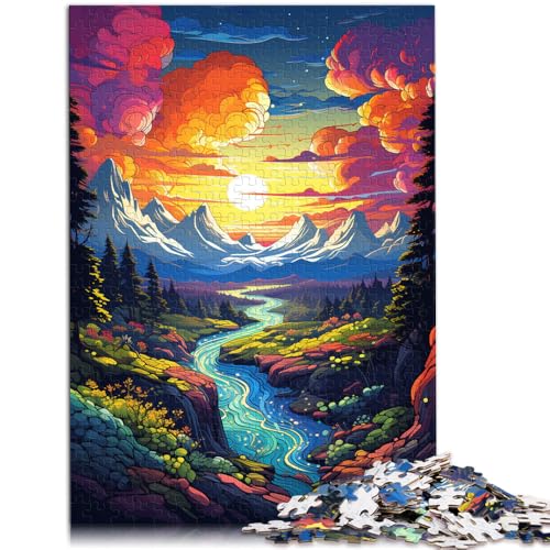 Puzzle für Erwachsene schöne Landschaft 1000-teiliges Puzzle für Erwachsene 19,7 x 29,5 Zoll Holzpuzzle Weihnachts- und Geburtstagsgeschenk für Kinder ab 14 Jahren von DLBHSG