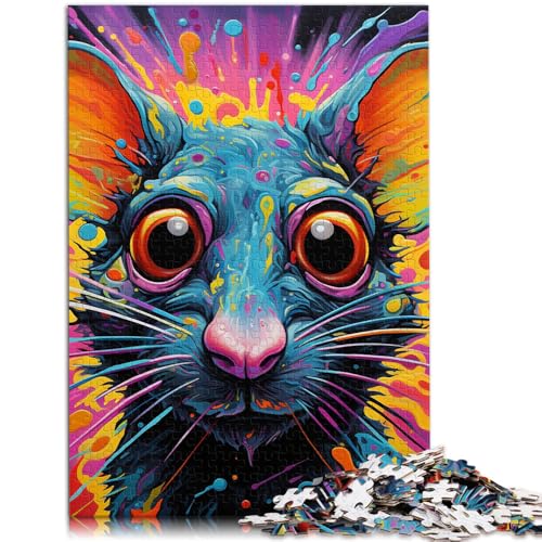 Puzzle für Erwachsene süße Maus 1000 Teile Puzzle für Erwachsene 19,7 x 29,5 Zoll Holzpuzzle Lernspiele für Zuhause DIY-Spielzeug für Erwachsene und Kinder ab 14 Jahren von DLBHSG