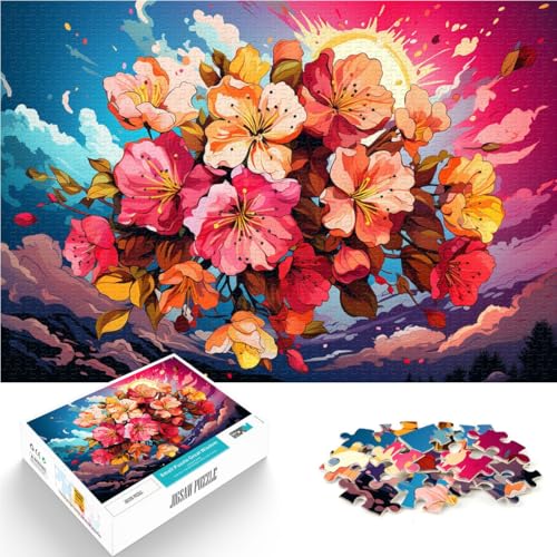 Puzzle für Erwachsene und Kinder Apfelblüten 1000 Teile Puzzle für Erwachsene50x75cm Holzpuzzle Spielzeug Wanddekoration für Erwachsene und Kinder von DLBHSG