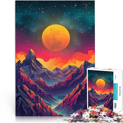 Puzzle für Erwachsene und Kinder Berge Puzzle 1000 Teile für Erwachsene 50 x 75 cm Holzpuzzle Denksportaufgaben für Erwachsene für Erwachsene und Kinder ab 14 Jahren von DLBHSG