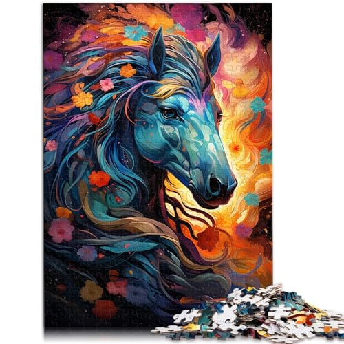 Puzzle für Erwachsene und Kinder Galaxy Horse 1000-teiliges Puzzle Lernspiele 19,7 x 29,5 Zoll Holzpuzzle Heimdekoration für Erwachsene und Kinder ab 14 Jahren von DLBHSG