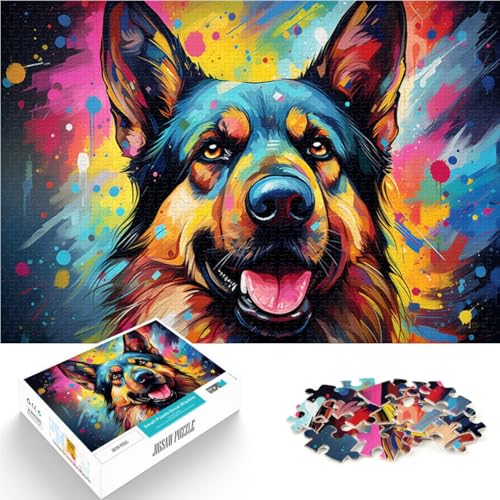 Puzzle für Erwachsene und Kinder Kunst Deutscher Schäferhunde 1000 Teile Puzzle für Erwachsene50x75cm Holzpuzzle anspruchsvolles Spiel Geschenke von DLBHSG