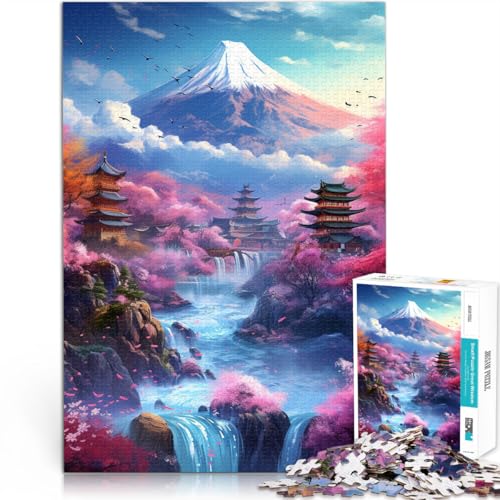 Puzzle für Erwachsene und Kinder Landschaft im japanischen Stil für Erwachsene 1000 Teile Puzzle-Geschenke 19,7 x 29,5 Zoll Holzpuzzle Lernspielzeug geeignet für Erwachsene von DLBHSG