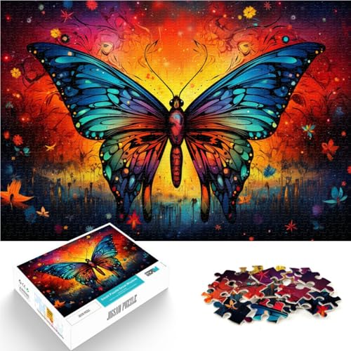 Puzzle für Erwachsene und Kinder Sternenhimmel Schmetterling 1000 Teile 49,7 x 75,4 cm Holzpuzzle anspruchsvoll zu vervollständigen Aber lustig und humorvoll von DLBHSG