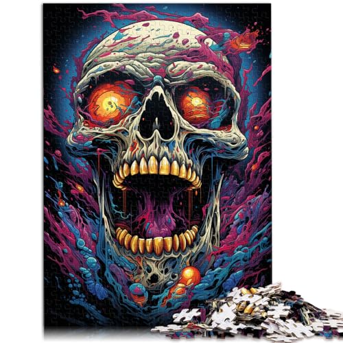 Puzzle für Erwachsene und Kinder Totenkopf-Puzzle 1000 Teile für Erwachsene und Kinder50x75cm Holzpuzzle Lernspielzeug von DLBHSG