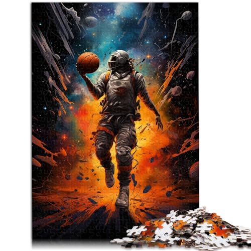 Puzzle für Erwachsene und Kinder Weltraum-Basketballspieler 1000 Teile 49,6 x 75,6 cm Holzpuzzle anspruchsvolles Spiel geeignet für Erwachsene und Jugendliche ab 14 Jahren von DLBHSG