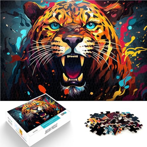 Puzzle für Erwachsene und Teenager Afrikanischer Leopard 1000-teiliges Puzzle50x75cm Holzpuzzle Weihnachtspuzzle Geschenke für Kinder ab 14 Jahren von DLBHSG