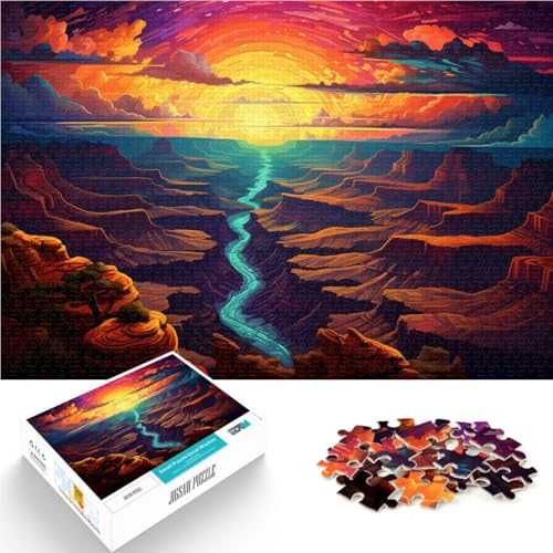 Puzzle für Erwachsene: Der amerikanische Grand Canyon in der Farbwelt. Puzzle 1000 Teile für Erwachsene 49,7 x 75,4 cm Holzpuzzle tolles von DLBHSG